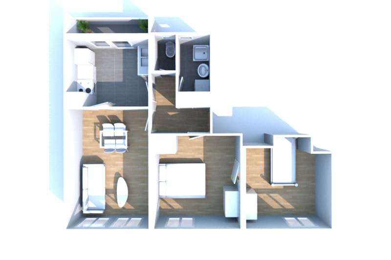 À Bolbec, location d'un appartement de 3 pièces - Image 3