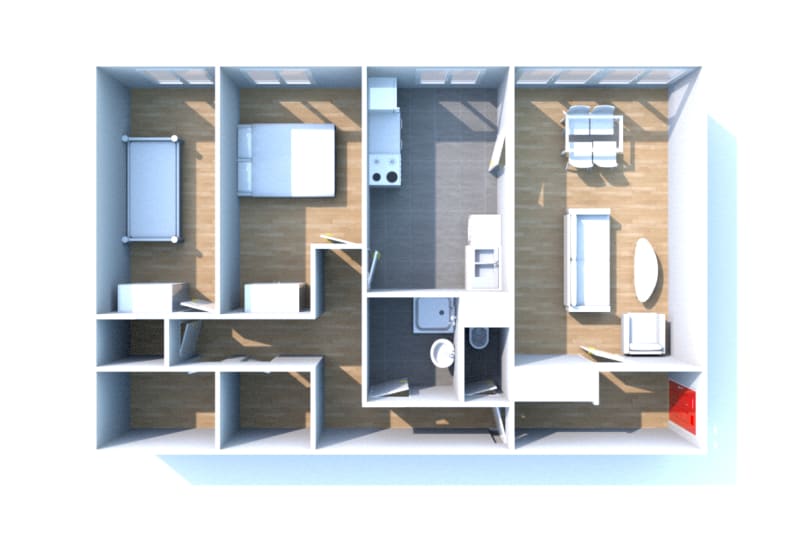 À Bolbec, location d'un appartement T3 - Image 3