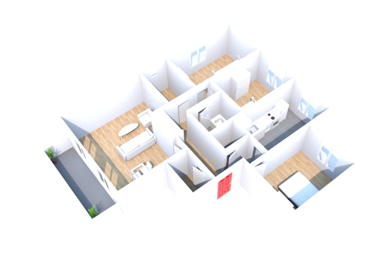 À Bolbec le beau soleil, location appartement T4 - Image 2