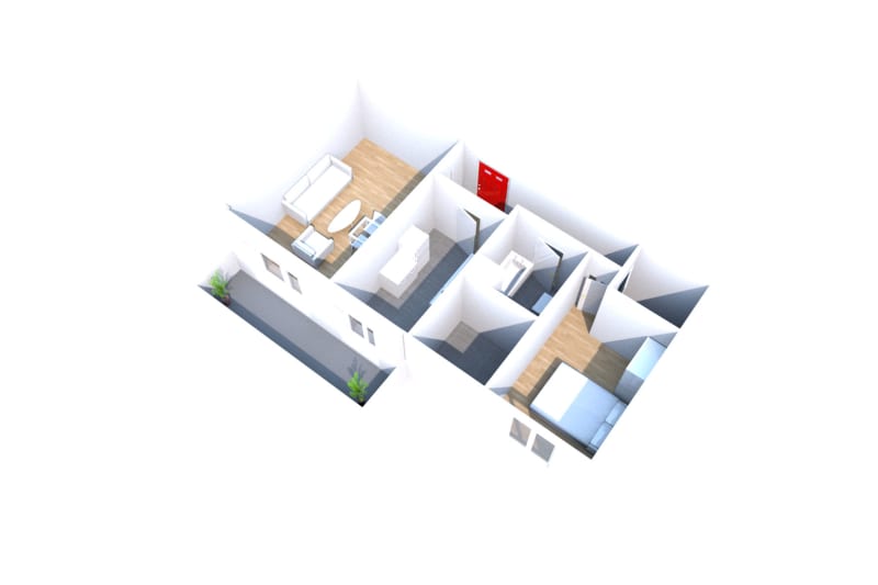 Location appartement 2 pièces à Bolbec, dans un cadre verdoyant - Image 2