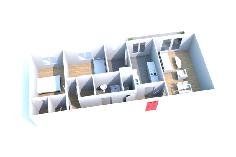 Bolbec le beau soleil : location T3 appartement - Image 2