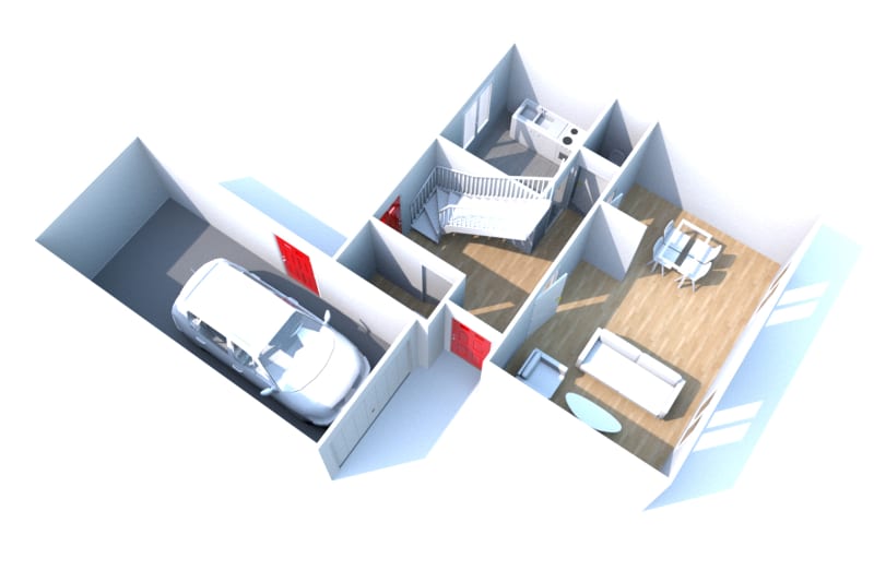 Grand Pavillon T3 en location à Callengeville - Image 2