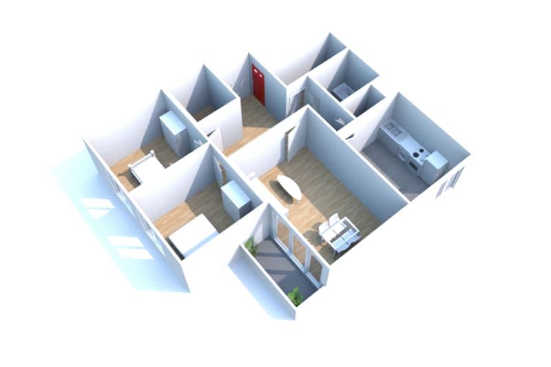 À louer à Bosc-le-Hard : appartement 3pièces - Image 2