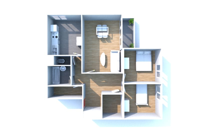À louer à Bosc-le-Hard : appartement 3pièces - Image 3