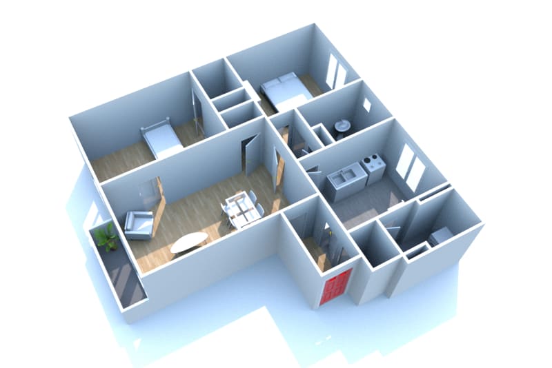 Appartement F3 à louer à Canteleu - Image 2