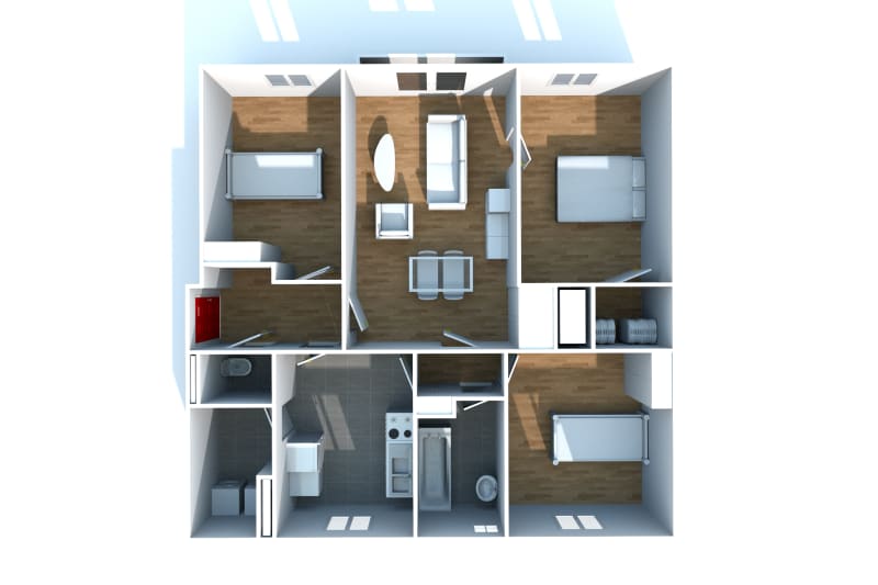 Appartement T4 à louer avec un balcon à Canteleu - Image 4