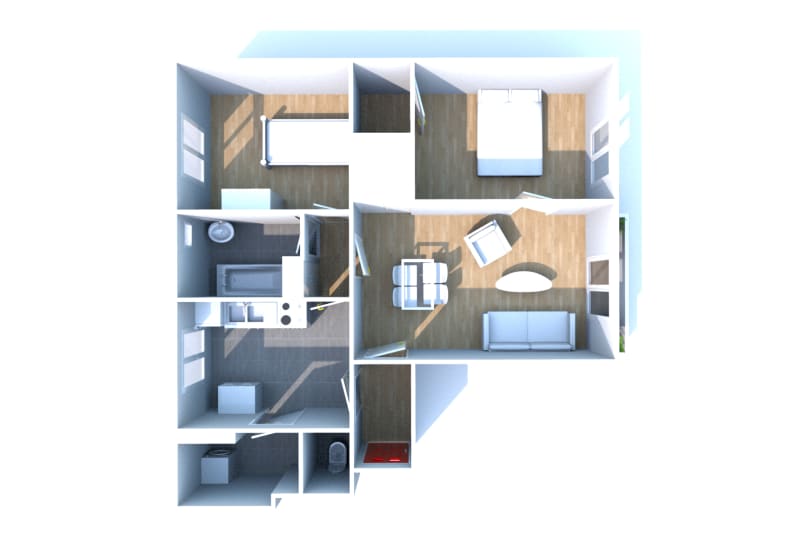 3 pièces appartement à louer à Canteleu - Image 3