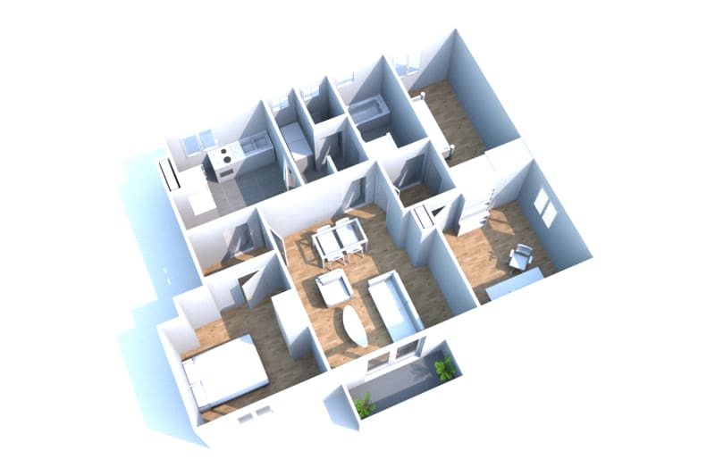 En location : un appartement de 4 pièces à Canteleu - Image 2