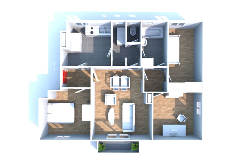 En location : un appartement de 4 pièces à Canteleu - Image 3