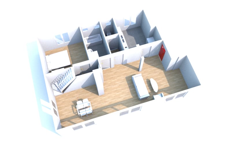 Location d'un appartement duplex T3 à Canteleu - Image 2