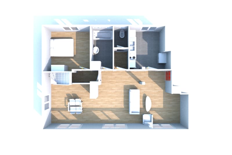 Location d'un appartement duplex T3 à Canteleu - Image 3