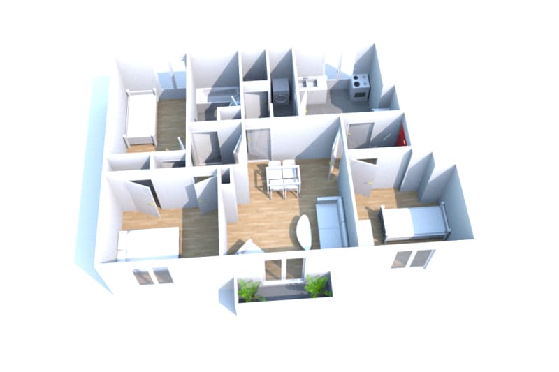 Location appartement T4 à Canteleu proche de l'école élémentaire - Image 2