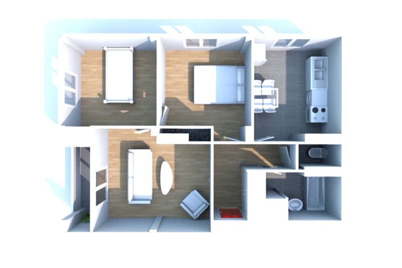 T3 appartement à louer à Canteleu - Image 3