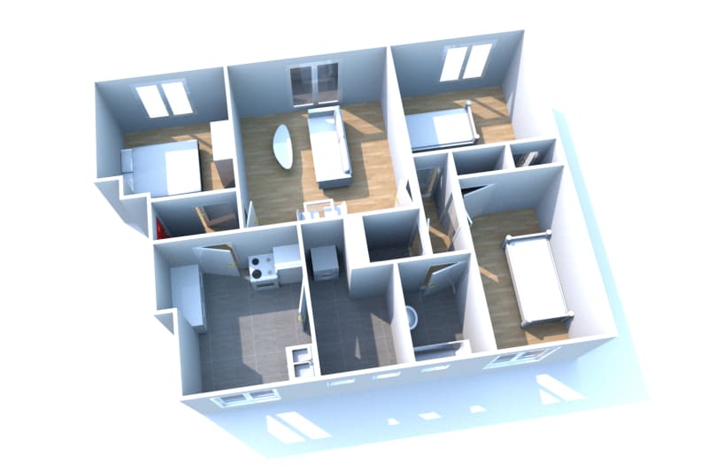 T4 appartement à louer à Canteleu Sud - Image 2