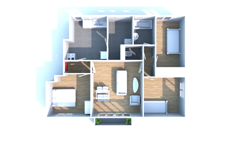 Appartement F4 à louer à Canteleu - Image 3