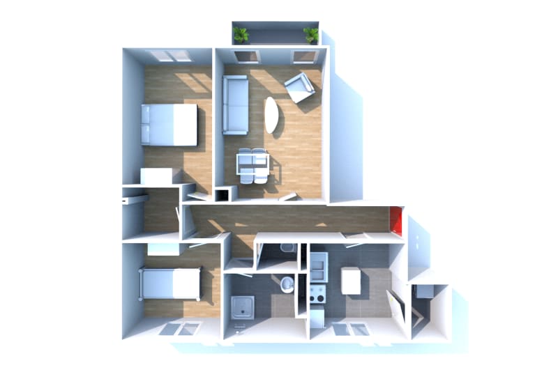 Location 3 pièces appartement à Canteleu - cité Rose - Image 8