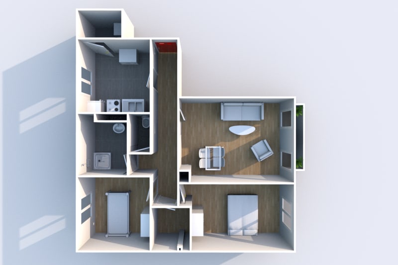 Appartement F3 en location avec balcon à Canteleu - Image 4