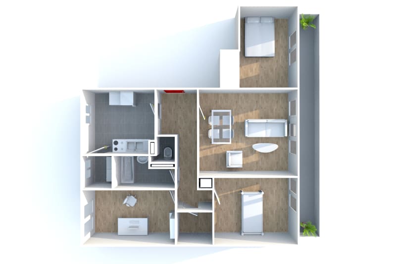 Location appartement T3 à Canteleu dans un quartier résidentiel - Image 3