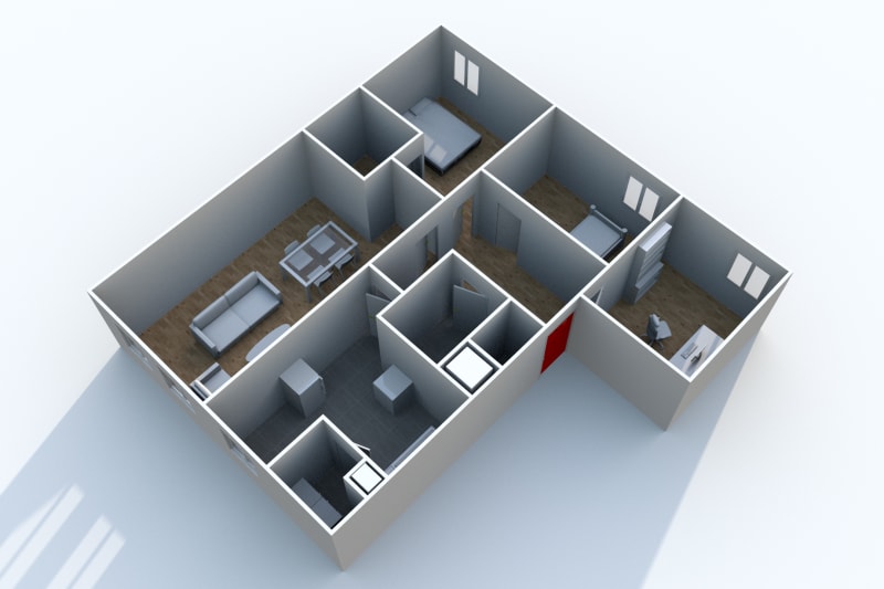 Appartement F4 en location dans quartier résidentiel à Canteleu - Image 4
