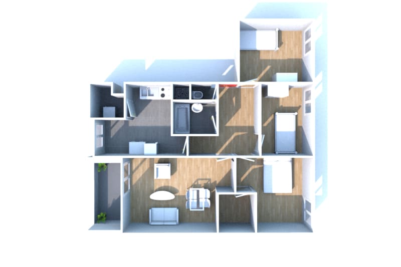 En location à Canteleu Nord : appartement T4 - Image 3