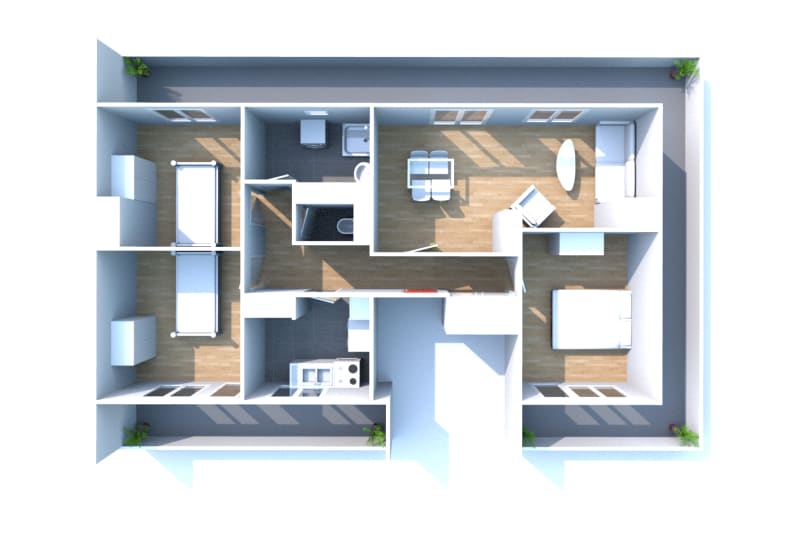 Location appartement T4, centre-ville de Rives en Seine - Image 3