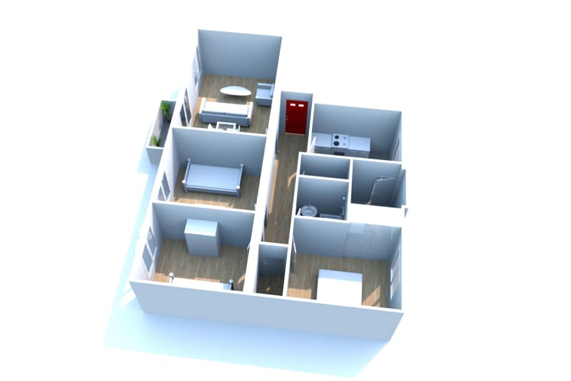 Clères Bas de Beauce, location d'un appartement 4 pièces - Image 2