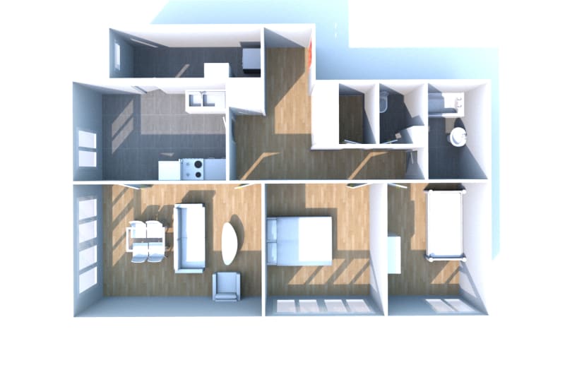 Appartement T3 location Clères - Image 3