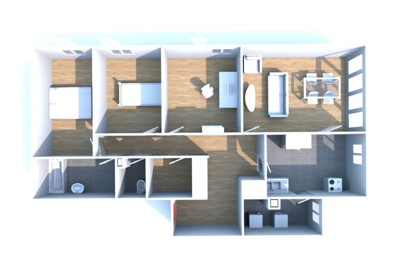 Appartement F4 à louer à Clères - Image 3
