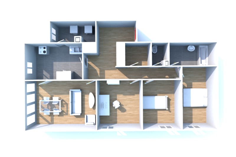 Appartement F4 en location à Clères - Image 3