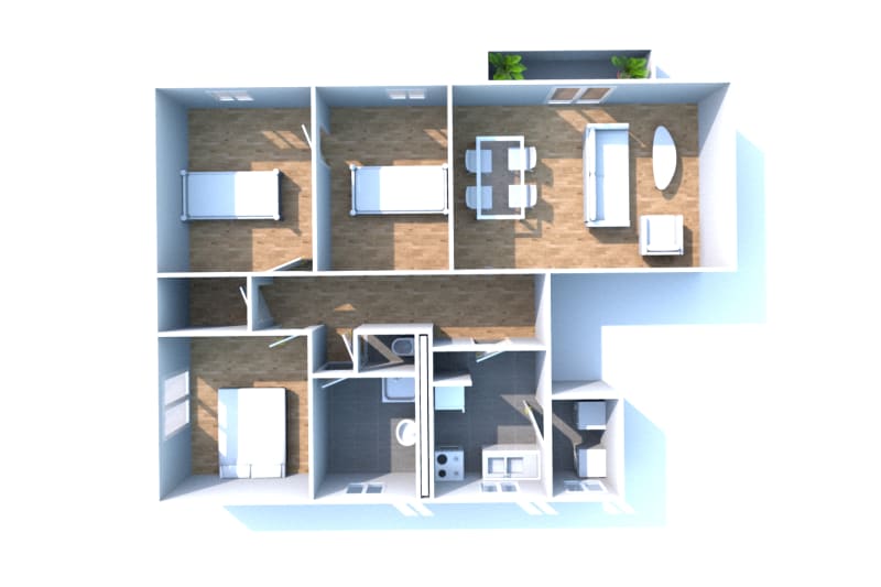T4 appartement à louer à Darnétal - Image 3
