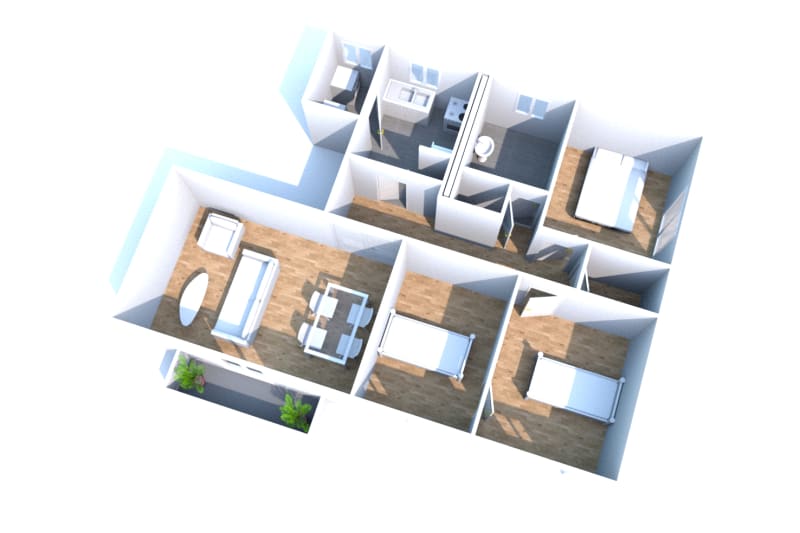 Rue de Verdun à Darnétal : location appartement T4 - Image 2