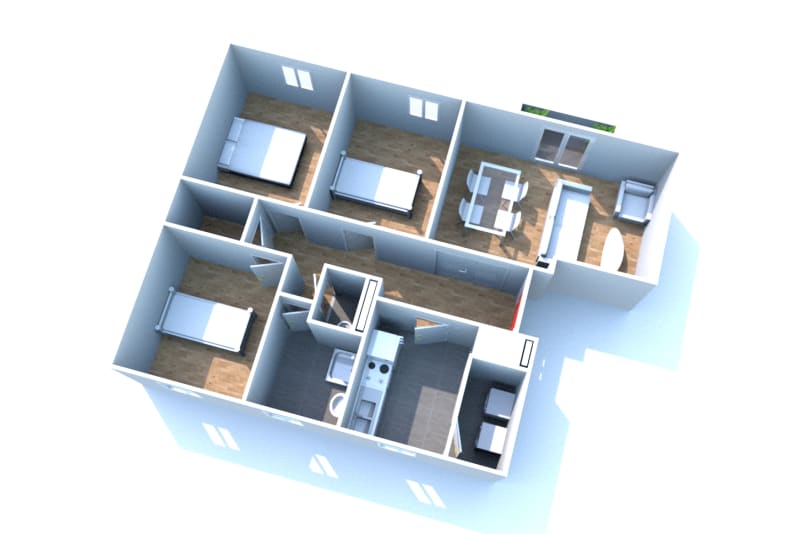En location, appartement T4 à Darnétal - Image 2