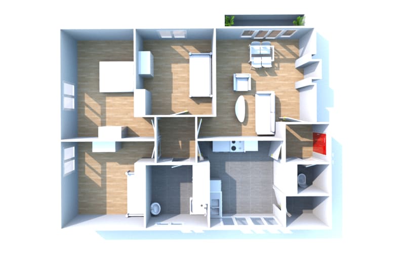 À louer à Déville-lès-Rouen : appartement T4 - Image 3