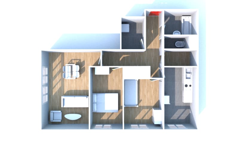 T3 appartement à louer à Déville-lès-Rouen - Image 3