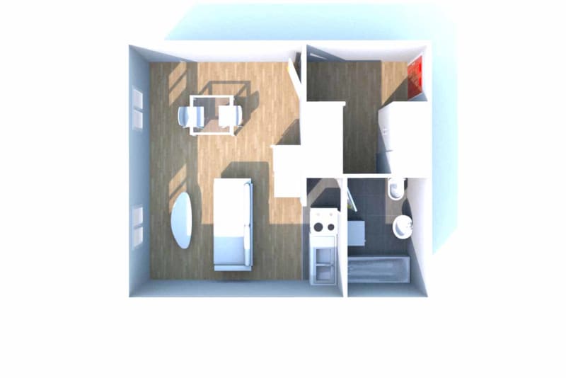 Appartement F1 à louer en entrée de ville de Dieppe - Image 3