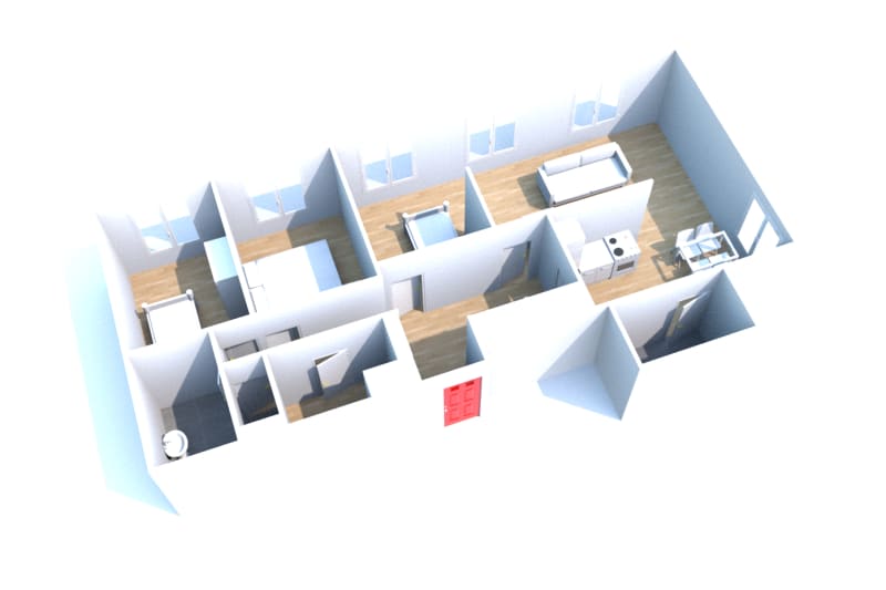 Dieppe le Val Druel, location appartement T4 - Image 2