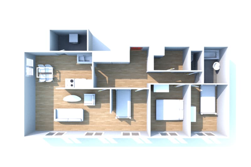 Dieppe le Val Druel, location appartement T4 - Image 3