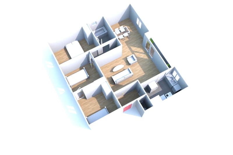 Grand appartement F4 en location en centre-ville d'Elbeuf - Image 8