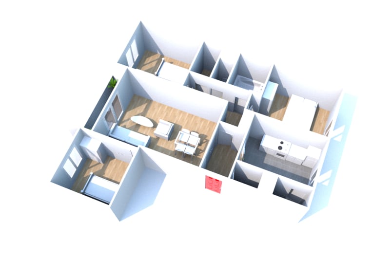 À louer :  appartement 4 pièces à Elbeuf - Image 2