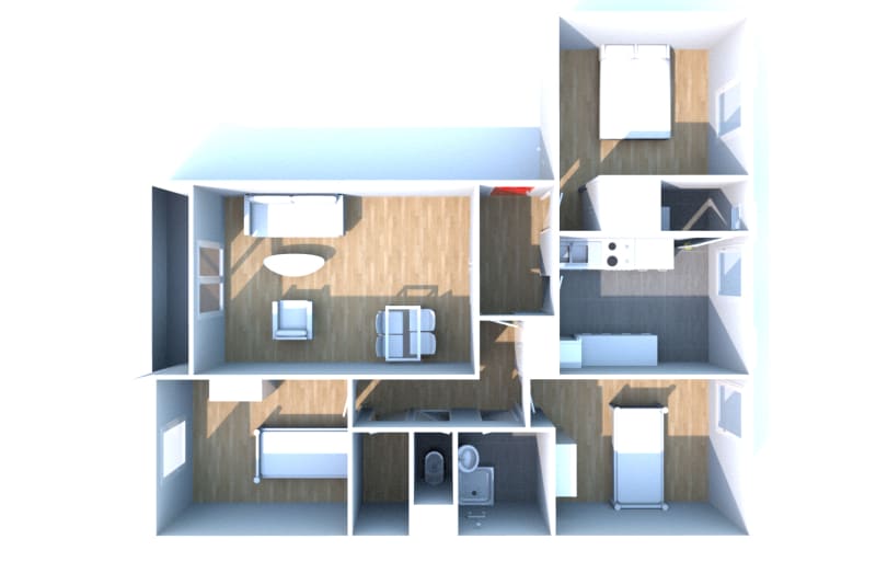 Location appartement T4 à Elbeuf dans un cadre verdoyant - Image 4