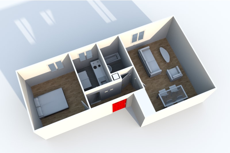 Appartement F2 en location à Elbeuf dans un cadre verdoyant - Image 4