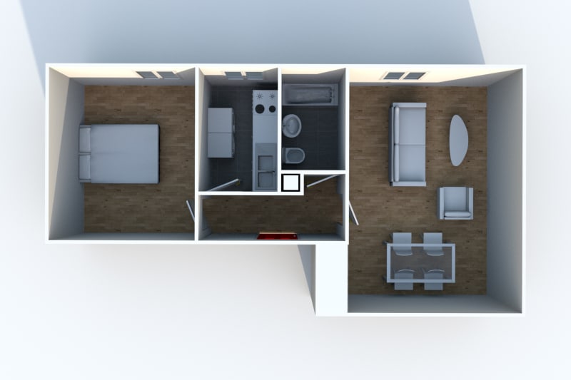 Appartement F2 en location à Elbeuf dans un cadre verdoyant - Image 5