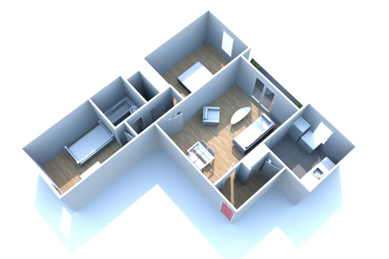 Location à Elbeuf d’un appartement T3 - Image 2