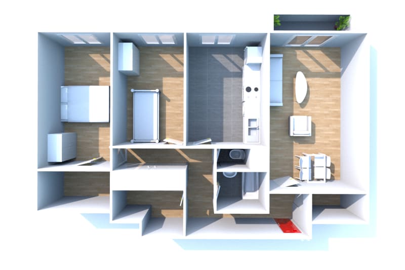 À Elbeuf : appartement 3 pièces en location - Image 3