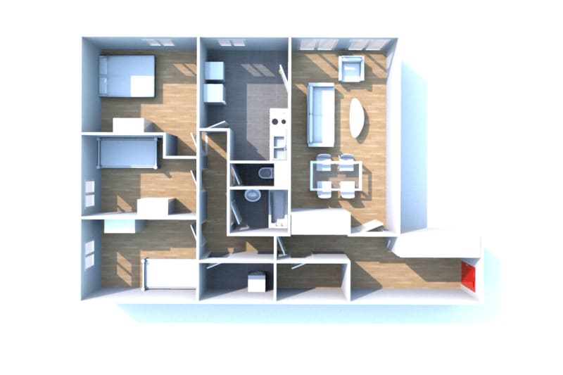 T4 appartement proche Seine à Elbeuf à louer - Image 3