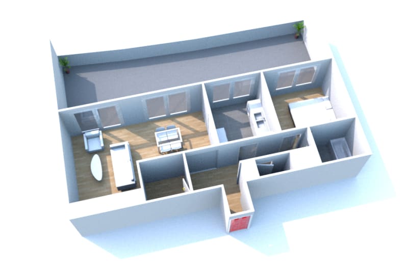 Location d'un appartement 2 pièces à Elbeuf - Image 2