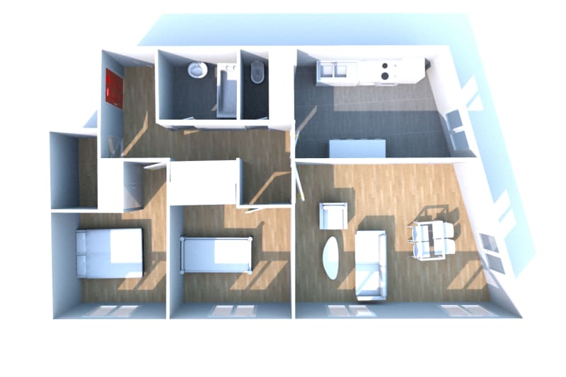 Proche IUT d'Elbeuf, location d'un appartement T3 - Image 3