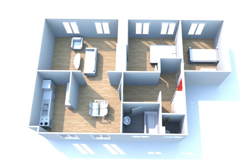 Appartement 3 pièces à louer proche de l'IUT d'Elbeuf - Image 2