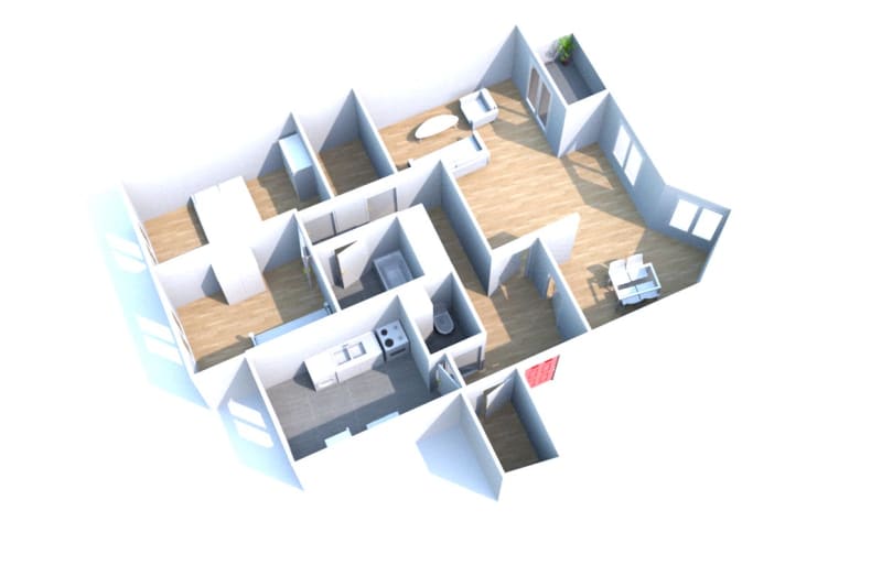 Grand appartement à louer F3 proche de la Seine à Elbeuf - Image 2