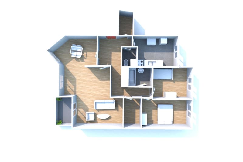 Grand appartement à louer F3 proche de la Seine à Elbeuf - Image 3